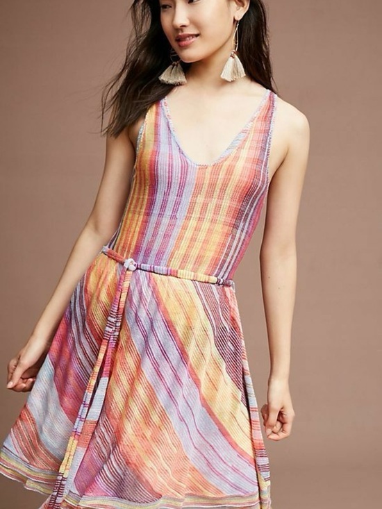 Cecilia Prado Dresses & Skirts - Anthropologie Reverie Rainbow Sweater Dress By Cecilia Prado Size M NWT Colorful